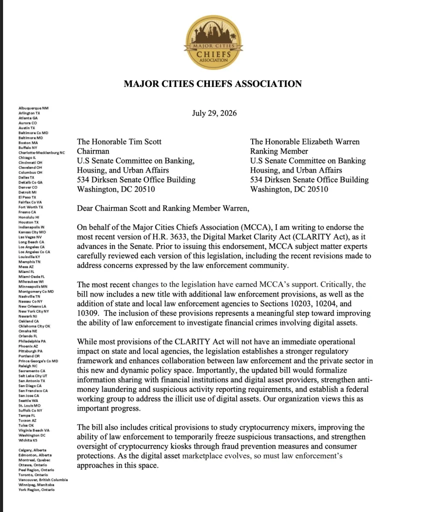 clarity act support